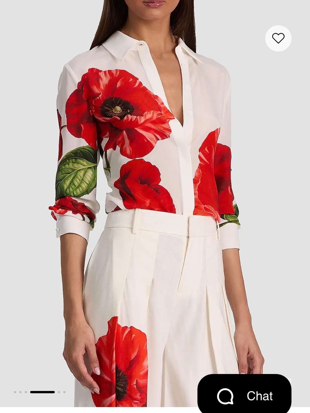 Alice+Olivia Willa Floral Silk Shirt - Picture 2 of 8